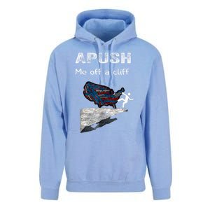 Apush Me Off A Cliff Funny Ap Us History Gift Unisex Surf Hoodie