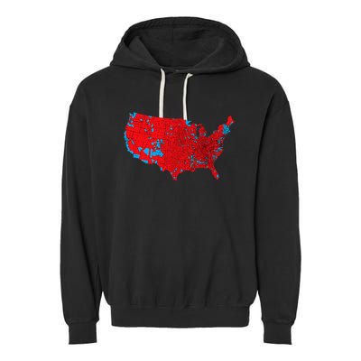 Accurate Map Of 2024 Election Results Garment-Dyed Fleece Hoodie