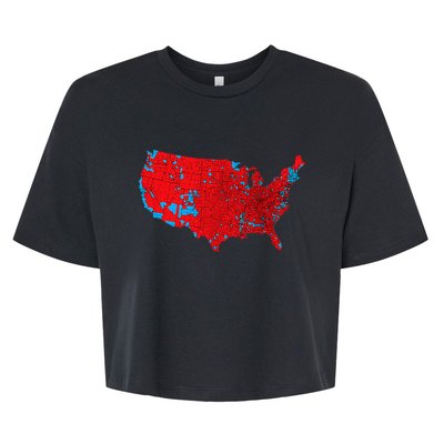 Accurate Map Of 2024 Election Results Bella+Canvas Jersey Crop Tee