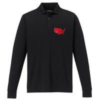 Accurate Map Of 2024 Election Results Performance Long Sleeve Polo