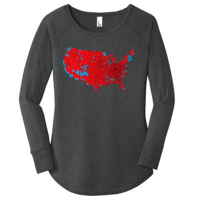 Accurate Map Of 2024 Election Results Women's Perfect Tri Tunic Long Sleeve Shirt