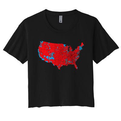 Accurate Map Of 2024 Election Results Women's Crop Top Tee