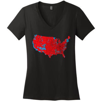 Accurate Map Of 2024 Election Results Women's V-Neck T-Shirt