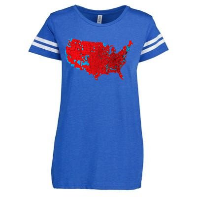 Accurate Map Of 2024 Election Results Enza Ladies Jersey Football T-Shirt