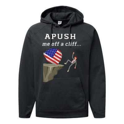 Apush Me Off A Cliff 2024 Ap Exam For Students Performance Fleece Hoodie