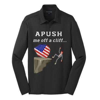 Apush Me Off A Cliff 2024 Ap Exam For Students Silk Touch Performance Long Sleeve Polo