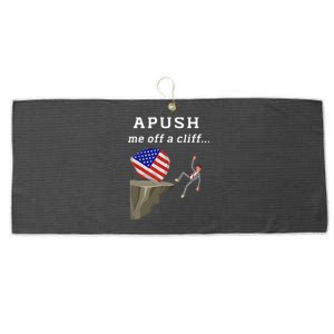 Apush Me Off A Cliff 2024 Ap Exam For Students Large Microfiber Waffle Golf Towel