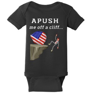 Apush Me Off A Cliff 2024 Ap Exam For Students Baby Bodysuit