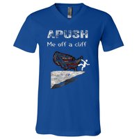 APUSH Me Off A Cliff Funny AP US History V-Neck T-Shirt