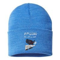 APUSH Me Off A Cliff Funny AP US History Sustainable Knit Beanie