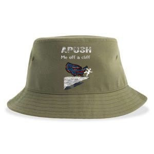 APUSH Me Off A Cliff Funny AP US History Sustainable Bucket Hat