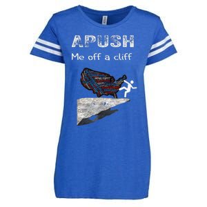 APUSH Me Off A Cliff Funny AP US History Enza Ladies Jersey Football T-Shirt