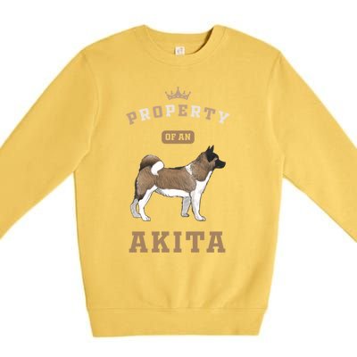 Akita Mom Or Akita Dad For Japanese Akita Or American Akita Meaningful Gift Premium Crewneck Sweatshirt