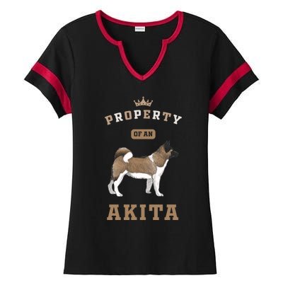 Akita Mom Or Akita Dad For Japanese Akita Or American Akita Meaningful Gift Ladies Halftime Notch Neck Tee