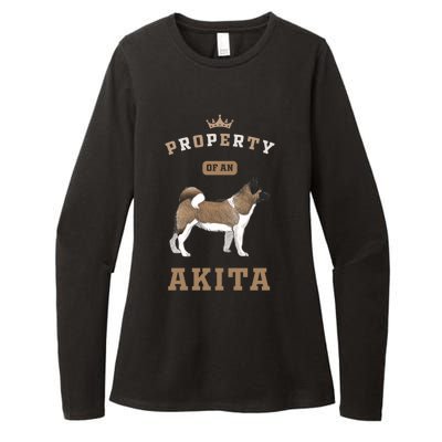 Akita Mom Or Akita Dad For Japanese Akita Or American Akita Meaningful Gift Womens CVC Long Sleeve Shirt