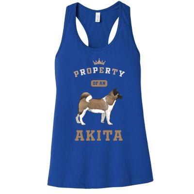 Akita Mom Or Akita Dad For Japanese Akita Or American Akita Meaningful Gift Women's Racerback Tank