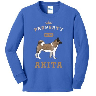 Akita Mom Or Akita Dad For Japanese Akita Or American Akita Meaningful Gift Kids Long Sleeve Shirt