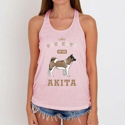 Akita Mom Or Akita Dad For Japanese Akita Or American Akita Meaningful Gift Women's Knotted Racerback Tank