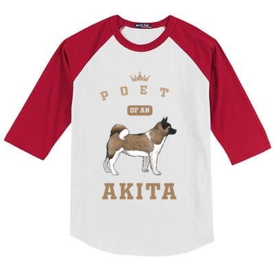 Akita Mom Or Akita Dad For Japanese Akita Or American Akita Meaningful Gift Kids Colorblock Raglan Jersey