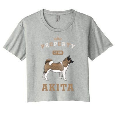 Akita Mom Or Akita Dad For Japanese Akita Or American Akita Meaningful Gift Women's Crop Top Tee