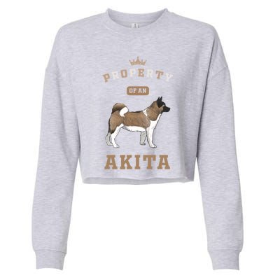 Akita Mom Or Akita Dad For Japanese Akita Or American Akita Meaningful Gift Cropped Pullover Crew