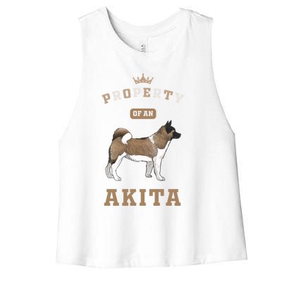 Akita Mom Or Akita Dad For Japanese Akita Or American Akita Meaningful Gift Women's Racerback Cropped Tank