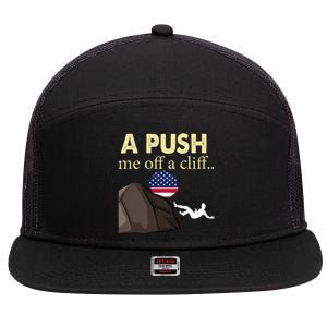 Apush Me Off A Cliff 2024 Ap Exam For Students 7 Panel Mesh Trucker Snapback Hat