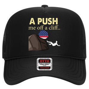 Apush Me Off A Cliff 2024 Ap Exam For Students High Crown Mesh Back Trucker Hat