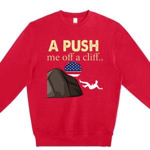 Apush Me Off A Cliff 2024 Ap Exam For Students Premium Crewneck Sweatshirt