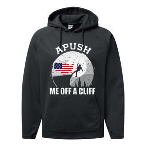 Apush Me Off A Cliff Funny Ap Us History Exam Performance Fleece Hoodie