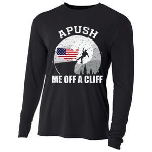 Apush Me Off A Cliff Funny Ap Us History Exam Cooling Performance Long Sleeve Crew