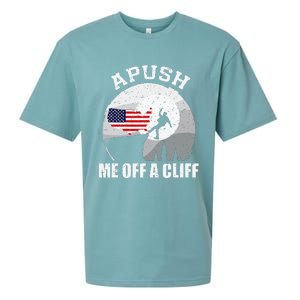 Apush Me Off A Cliff Funny Ap Us History Exam Sueded Cloud Jersey T-Shirt