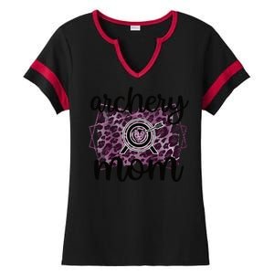 Archery Mom Of An Archer Mama Archery Mother Funny Gift Ladies Halftime Notch Neck Tee