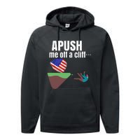 Apush Me Off A Cliff 2024 Funny Ap Exam For Students Performance Fleece Hoodie