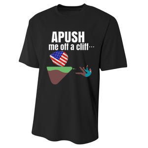 Apush Me Off A Cliff 2024 Funny Ap Exam For Students Performance Sprint T-Shirt