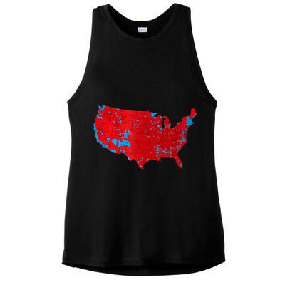 Accurate Map Of 2024 Election Results Ladies PosiCharge Tri-Blend Wicking Tank