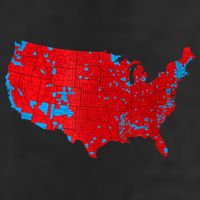 Accurate Map Of 2024 Election Results 7 Panel Mesh Trucker Snapback Hat