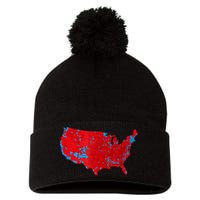 Accurate Map Of 2024 Election Results Pom Pom 12in Knit Beanie