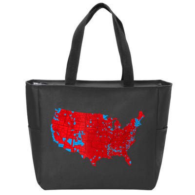 Accurate Map Of 2024 Election Results Zip Tote Bag