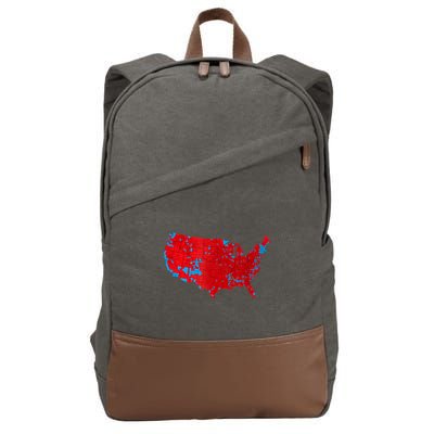 Accurate Map Of 2024 Election Results Cotton Canvas Backpack