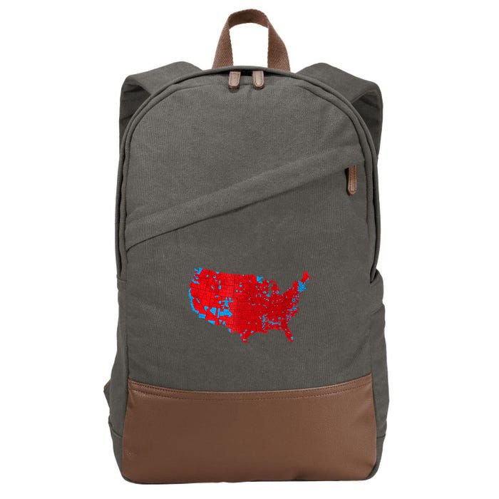 Accurate Map Of 2024 Election Results Cotton Canvas Backpack