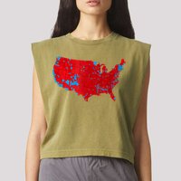 Accurate Map Of 2024 Election Results Garment-Dyed Women's Muscle Tee