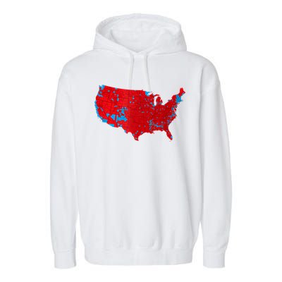 Accurate Map Of 2024 Election Results Garment-Dyed Fleece Hoodie