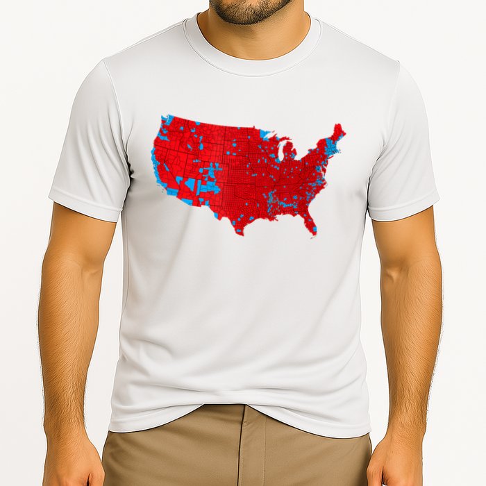 Accurate Map Of 2024 Election Results Cooling Performance Crew T-Shirt