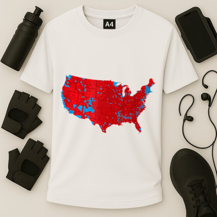 Accurate Map Of 2024 Election Results Cooling Performance Crew T-Shirt