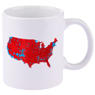 Accurate Map Of 2024 Election Results 11oz C Handle Ceramic Mug