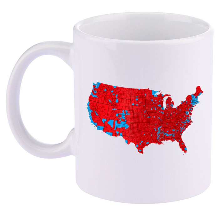 Accurate Map Of 2024 Election Results 11oz C Handle Ceramic Mug