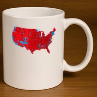 Accurate Map Of 2024 Election Results 11oz C Handle Ceramic Mug