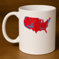 Accurate Map Of 2024 Election Results 11oz C Handle Ceramic Mug