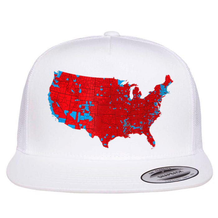 Accurate Map Of 2024 Election Results Flat Bill Trucker Hat
